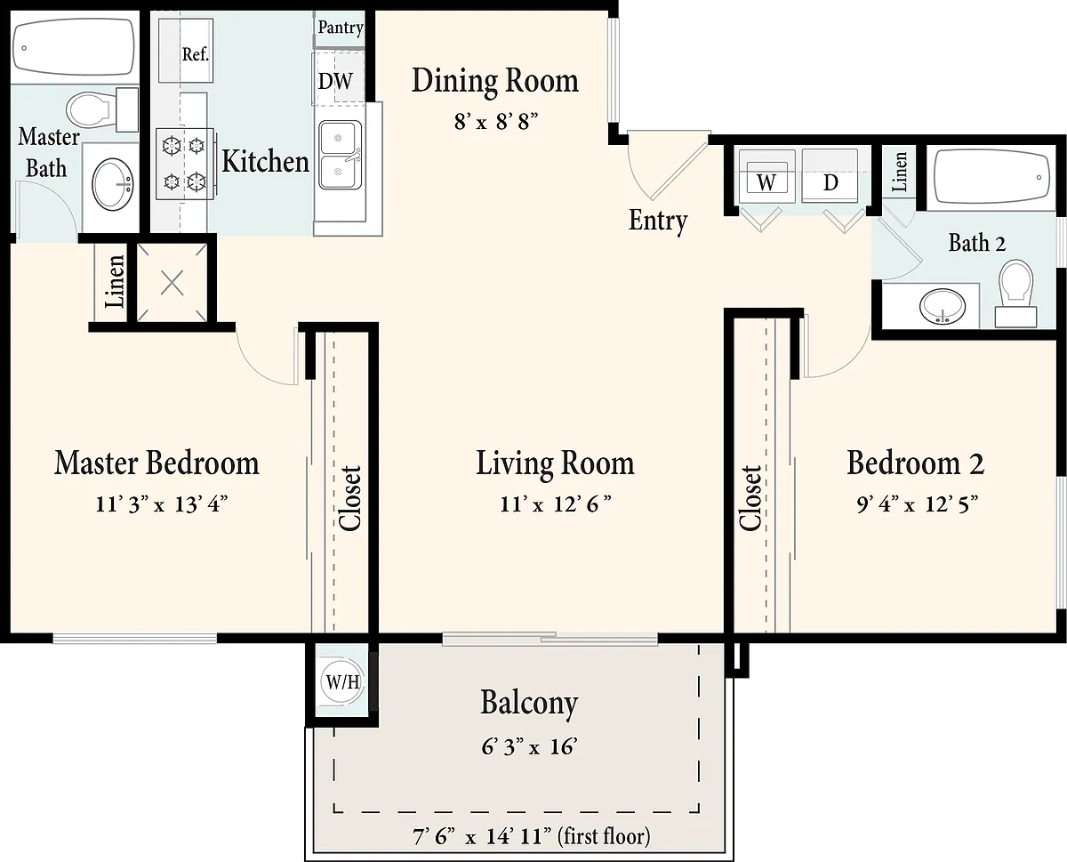 Floor plan The Deerfield - Down