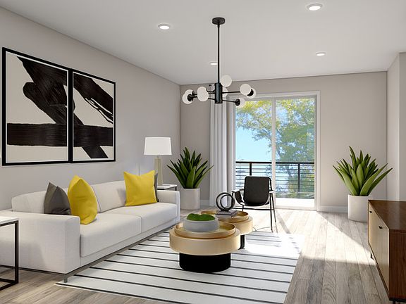 Gathering room with balcony access