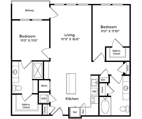 Floor plan B2-1096