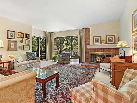 Open Living Room with fireplace and great views