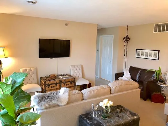 furnished living room / tenant furniture/new laminate flooring