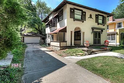 New driveway to 2 car garage. Brand new front steps and walkway. Awnings keep out wind and sun. Covered Front porch with room for table or swing