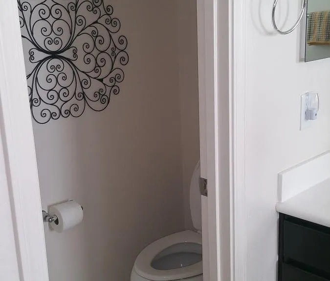 Separate toilet in master bath