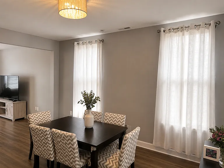 Open dining room