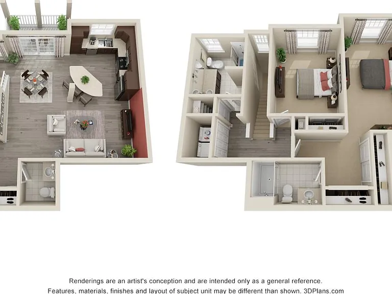 2 Bed, 2.5 Bath - 1,456 sqft