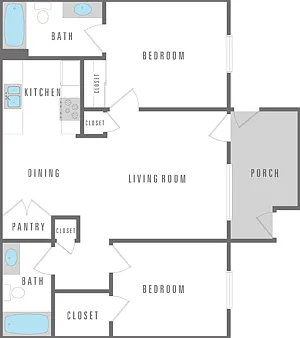 2 Bedroom 2 Bath 771 sqft 2 Bedroom 2 Bath 771 sqft