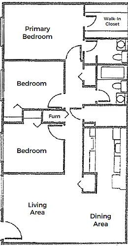Floor plan 3-Bedroom