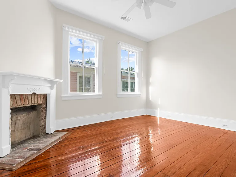 Second Bedroom at the Top of the Stairs with Fireplace
