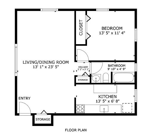 Floor plan 1 Bedroom