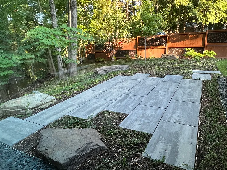 patio view from dining and living rooms