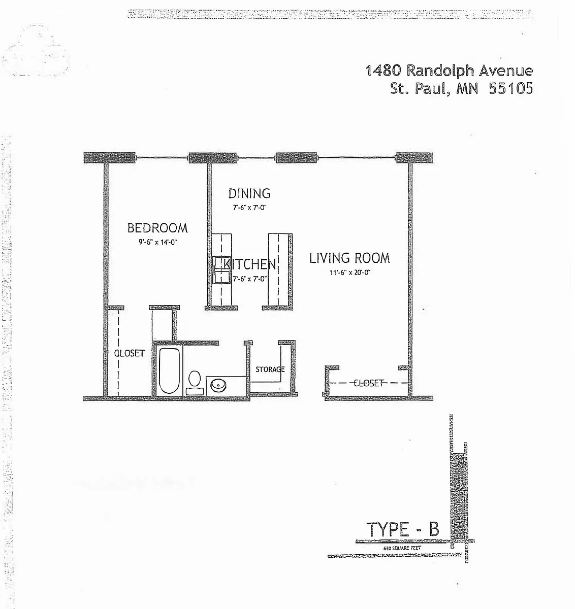 Floor plan Type B