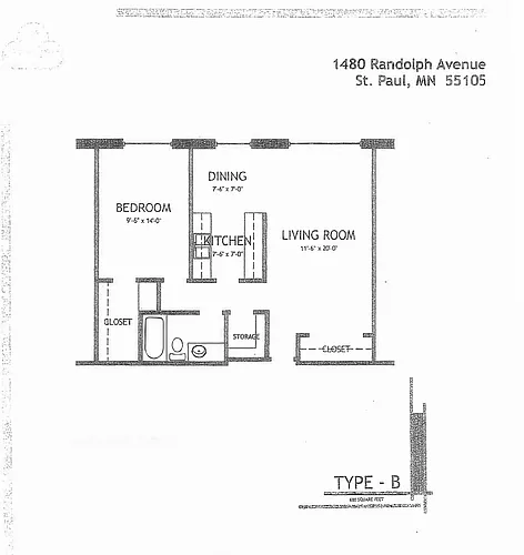Floor plan Type B