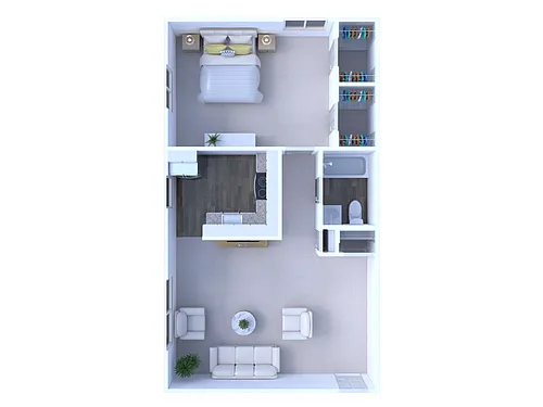 Floor plan Johnson Highway 1 Bedroom/1 Bathroom