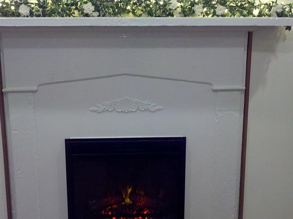Living-room fireplace