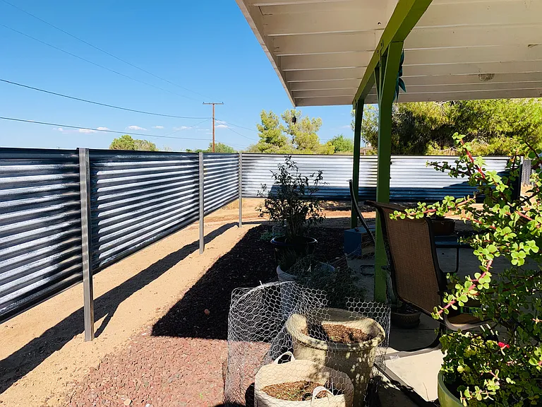 Private back patio