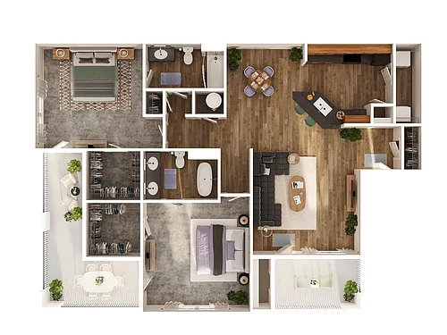 Floor plan B3 - Natchez
