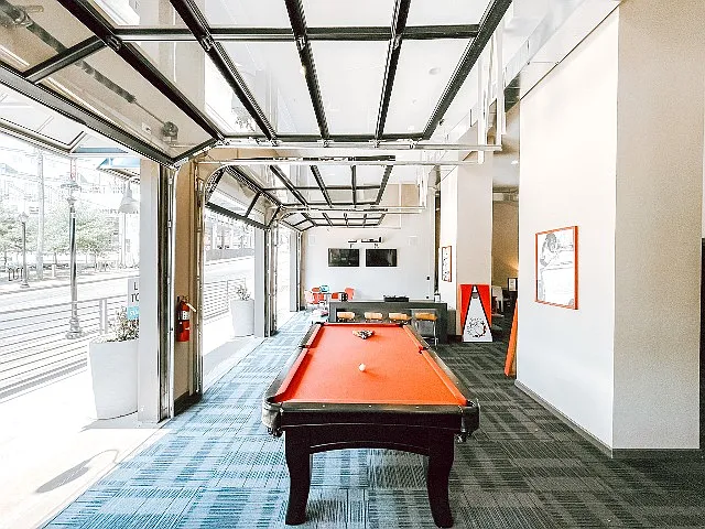 Pool table in the Resident Lounge