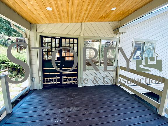 Front entry deck; double doors that can have the top half open