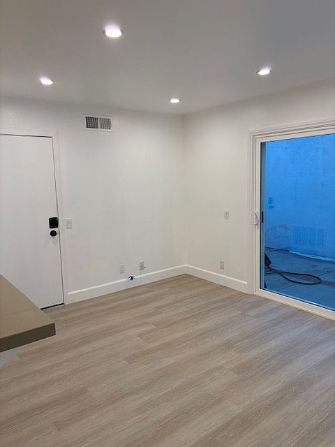 kitchen and family room