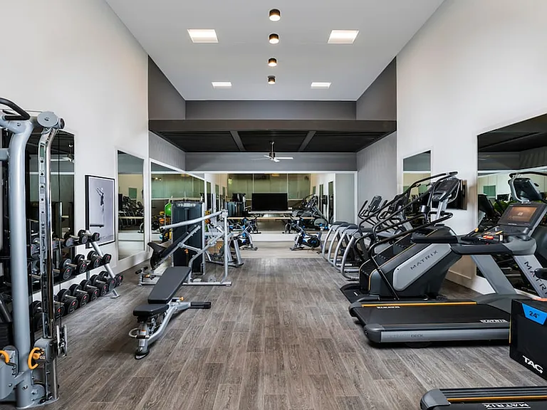 Redesigned fitness center with upgraded equipment