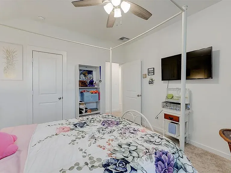 A view of bedroom 4, looking towards the hallway