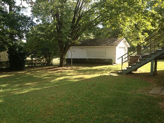 Back yard and garage