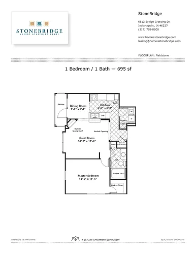 Floor plan Fieldstone A 1.1