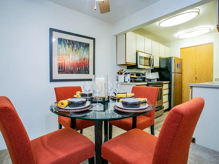 Dining Room in Model Apartment