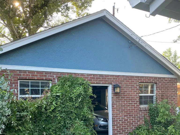 NEW exterior paint (prior to yard being cut back)