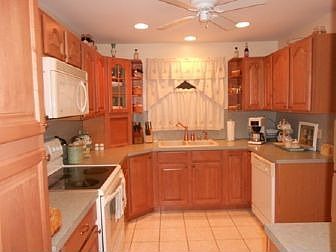 New kitchen, tile, floors, recessed lighting