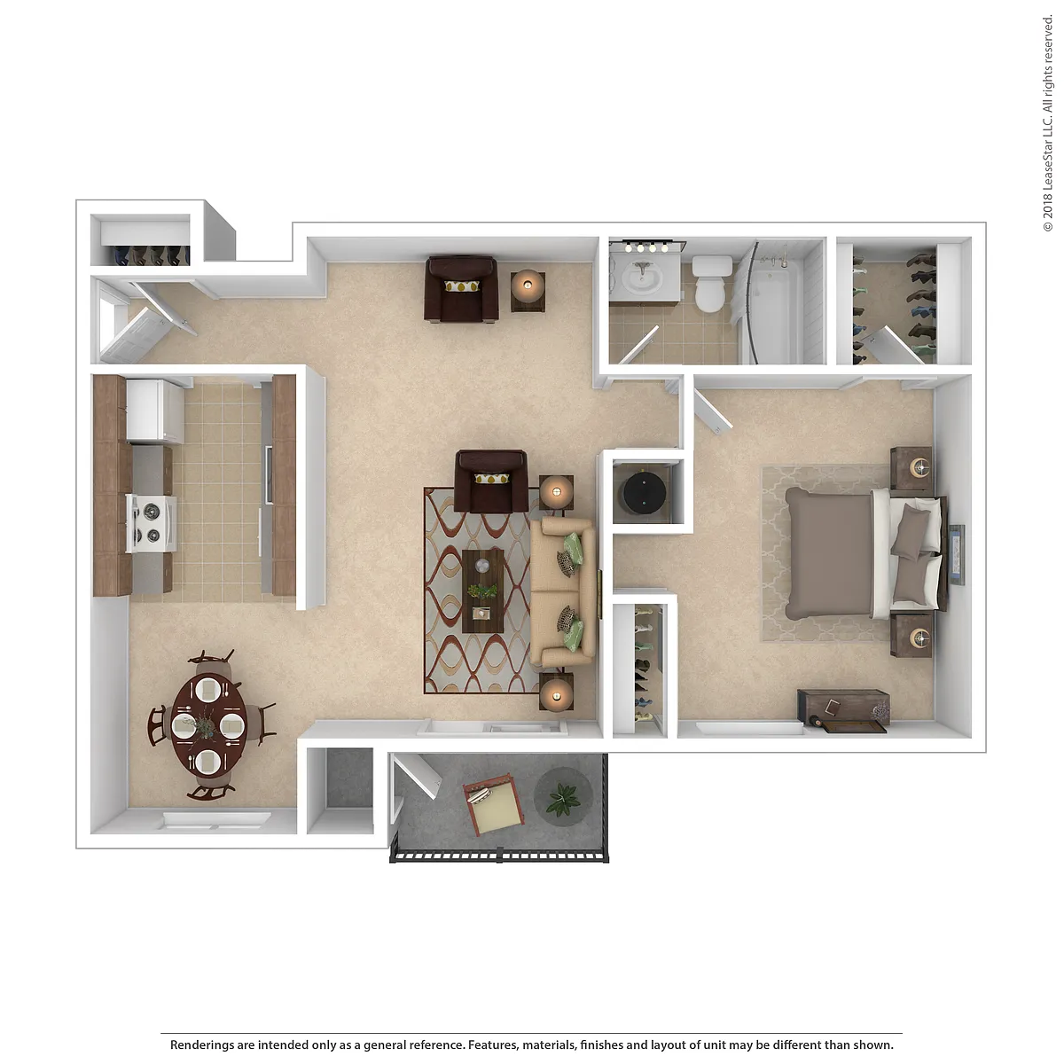 Floor plan 1 Bed 1 Bath