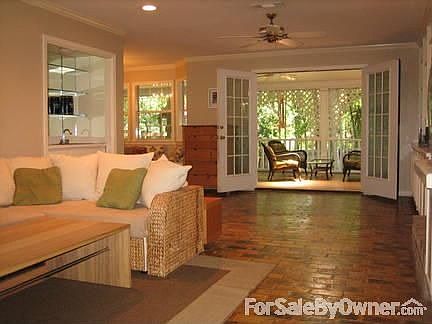 Living Room
						:
						Access to screened porch, breakfast area, chimney & bar.