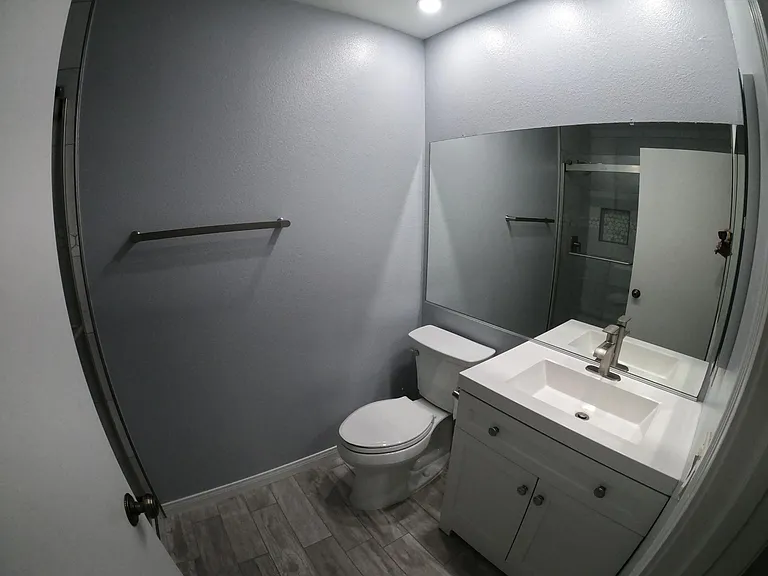 Newly renovated bathroom. (connected to room 2).