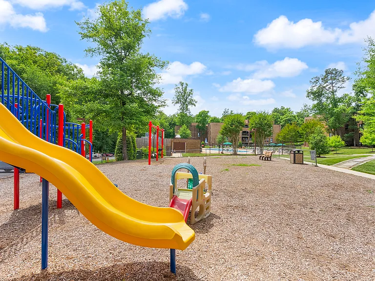 Recently renovated tot lot.