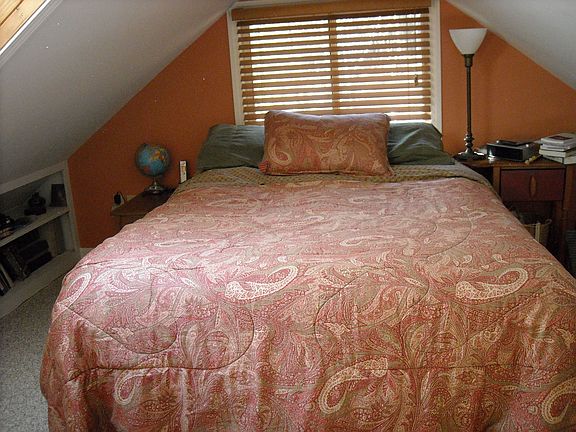 loft bedroom with skylight