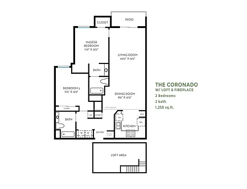Floor plan Coronado with Loft