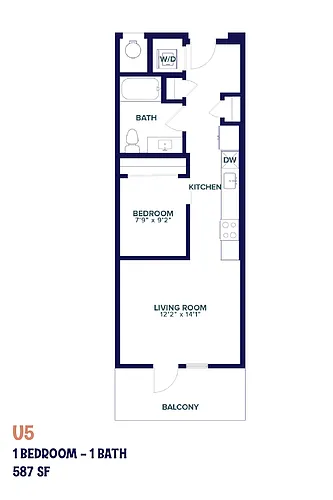 Floor plan Nita Urban One Bedroom U5
