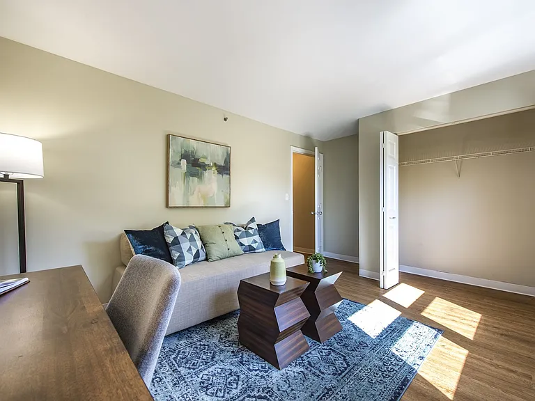 Living Room With A Desk