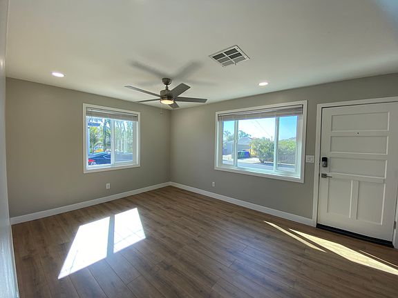 Living room and entryway door