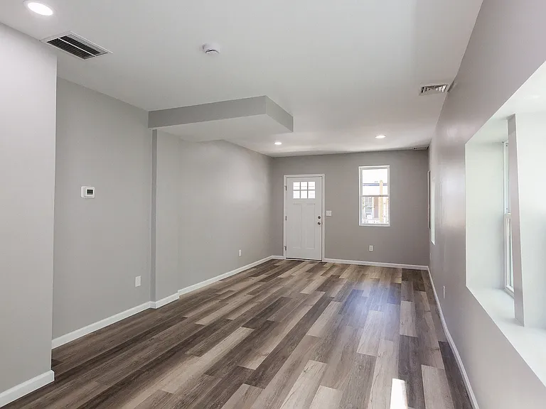 Living room looking towards front of house.
