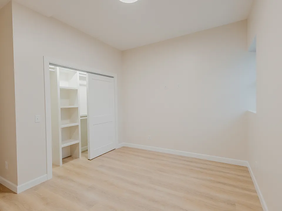 Closet with built in shelves