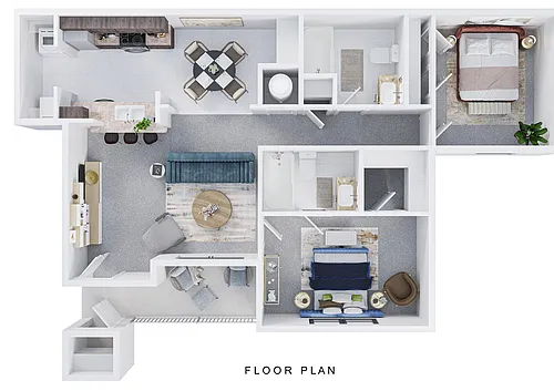 Floor plan 2 Bed, 2 Bath