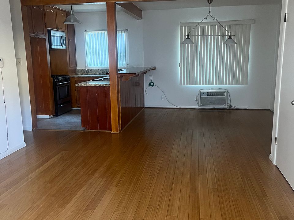 Spacious living room with closet