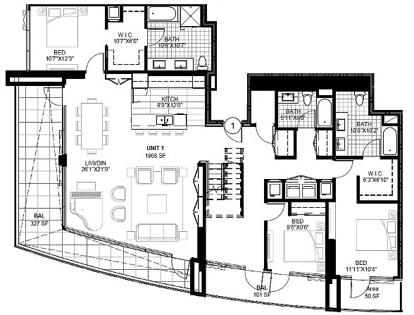 Floor plan SPIRE 3L
