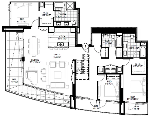 Floor plan SPIRE 3L