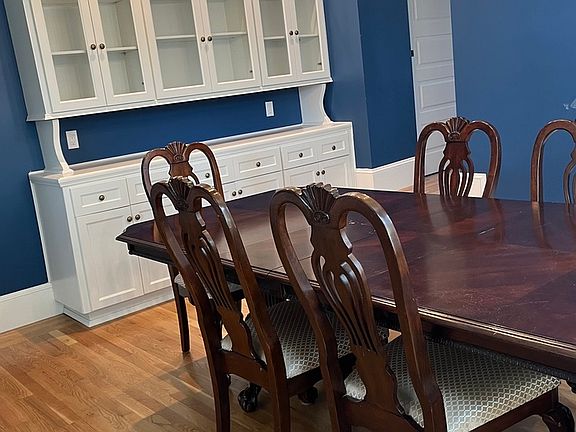 Dining room with built-in hutch