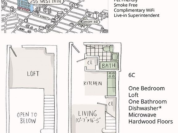 2nd image of 255 W 14th St APT 6C