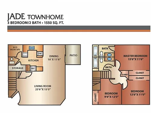 Floor plan Jade Townhome