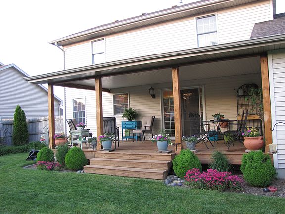 Large covered back porch