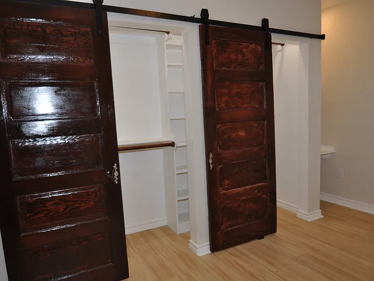 Bedroom # 4 built in closet with shelving